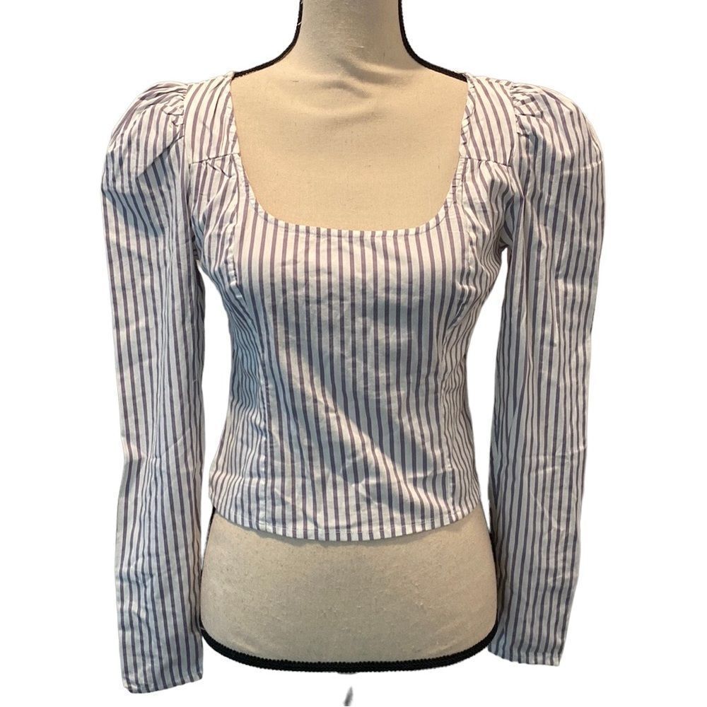 NWT Free People Long Sleeve Crop Top Size XS - Picture 1 of 12